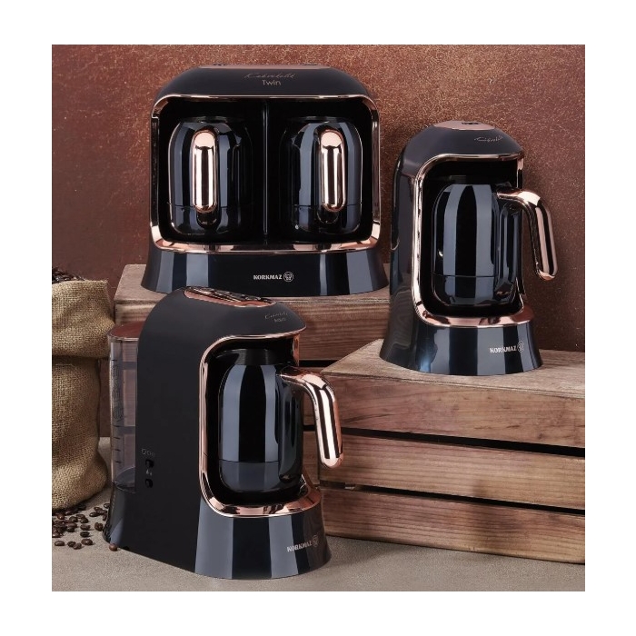 Korkmaz Kahve Makinesi A860-09 Kahvekolik Deluxe Otomatik Siyah/rose