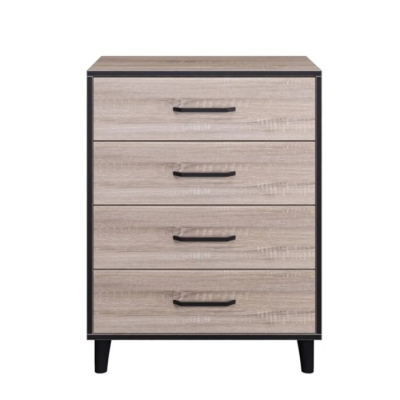 Chancolye Şifonyer 4 Çekmeceli Nova Sonoma-siyah