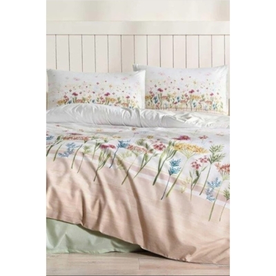 Nev Nevresim Takımı Tek Kişilik Rnf Sprıng Garden Somon