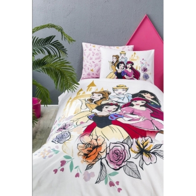 Özdilek Nevresim Takımı Tek Kişilik Rnf Lisanslı Princess Rose Pembe 