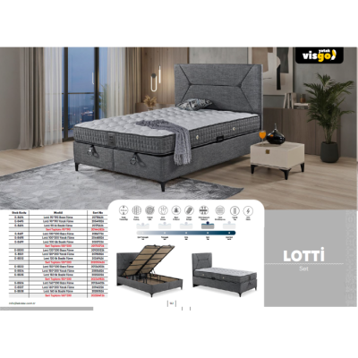 Ekol Yatak 150*200 Füme Lotti E-8504