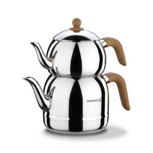 Korkmaz Çaydanlık Takımı Retro A196 Ahşap